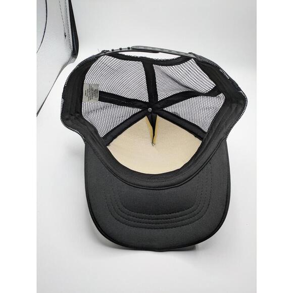 Plain Black Trucker Baseball Hat Cap with Mesh Back NWT - Picture 7 of 8